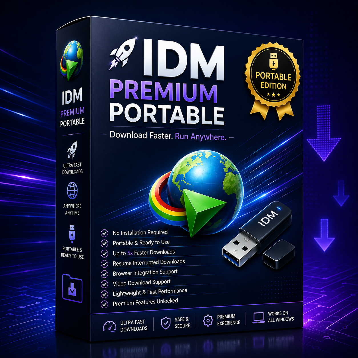 IDM Primary Image IDM Portable Lifetime Edition for Windows | Internet Download Manager - Image 1