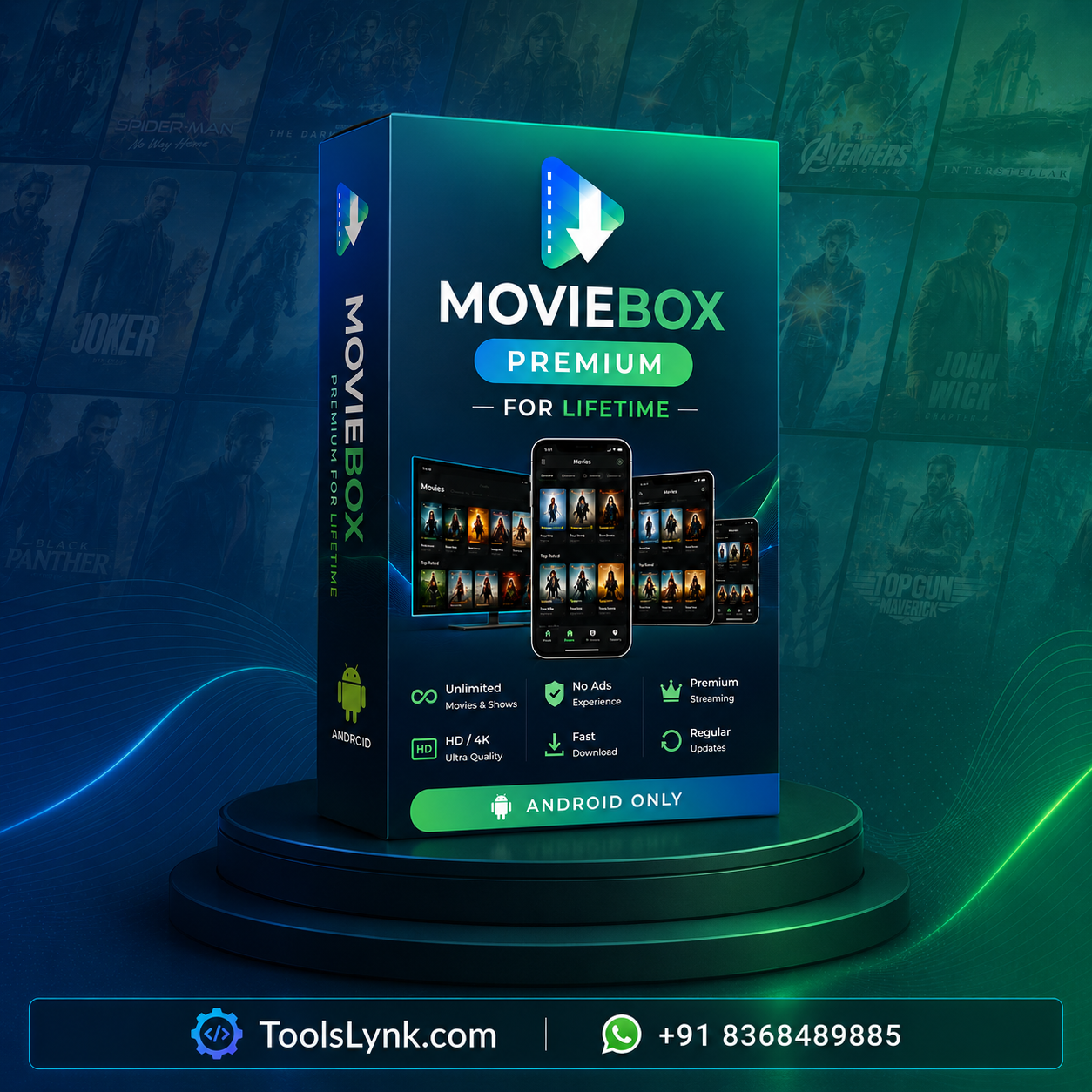 MovieBox Front MovieBox Premium Lifetime Access – Unlimited Entertainment, One-Time Purchase! 🎬 - Image 1