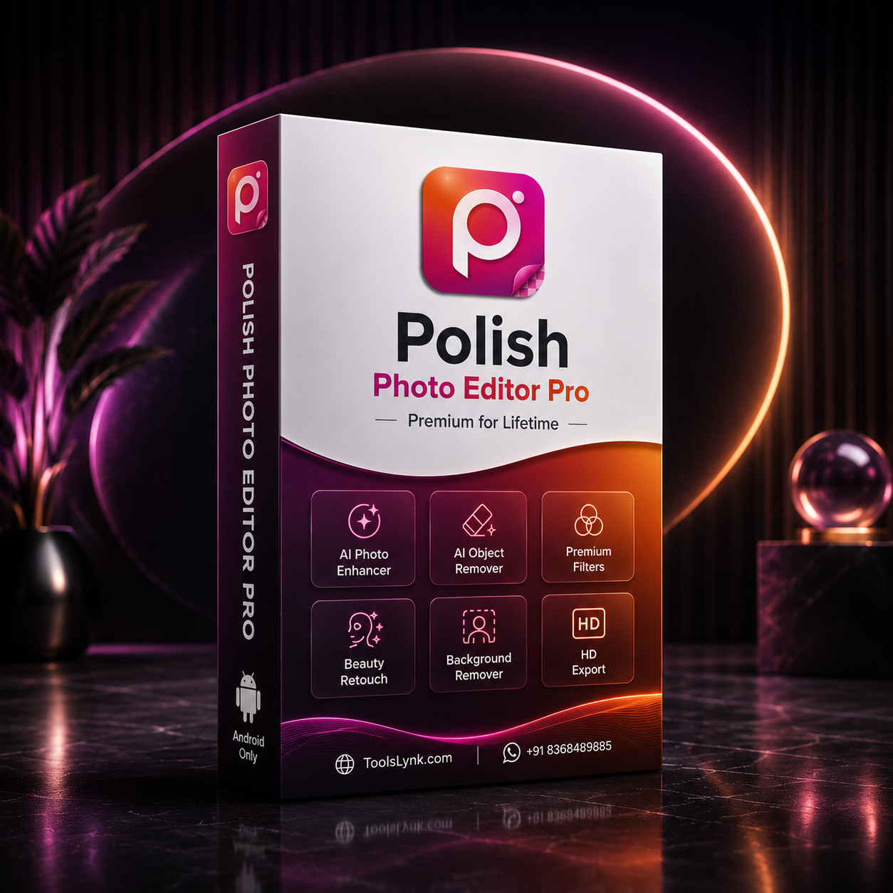 Polish Photo Editor Box Polish AI Photo Editor Premium Lifetime - Image 1