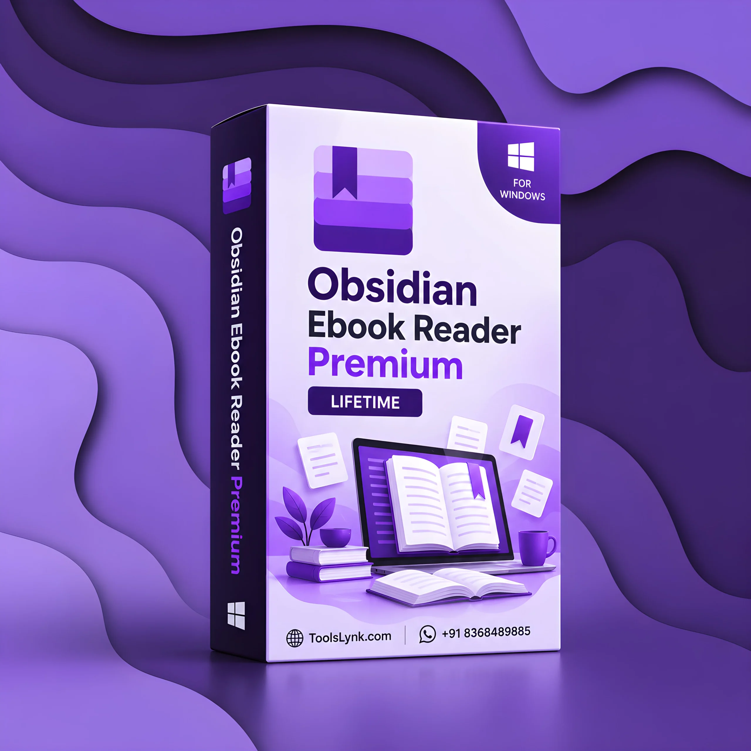 Obsidian Ebook Reader Premium Box WEBP Obsidian Ebook Reader Premium for Windows - Image 1
